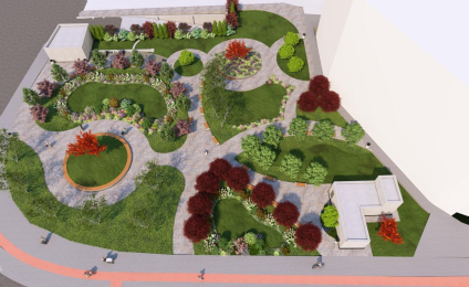 Parcare subterană și parc modern lângă Spitalul pentru Copii